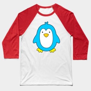 Blue Baby Penguin Baseball T-Shirt
